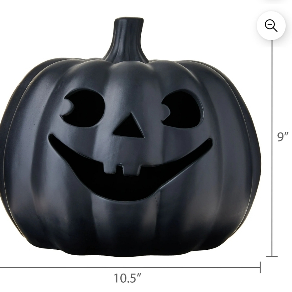 Clay Smiling Pumpkin Decor - Picture 3 of 4